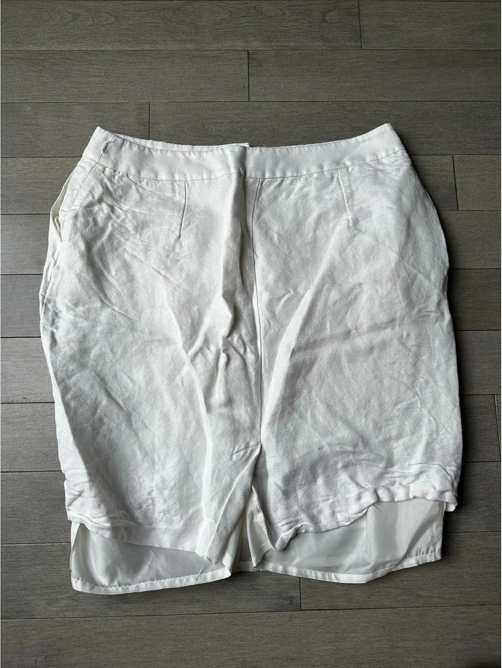 Women’s white tailored MNG sheer lining office pencil skirt knee length size 12